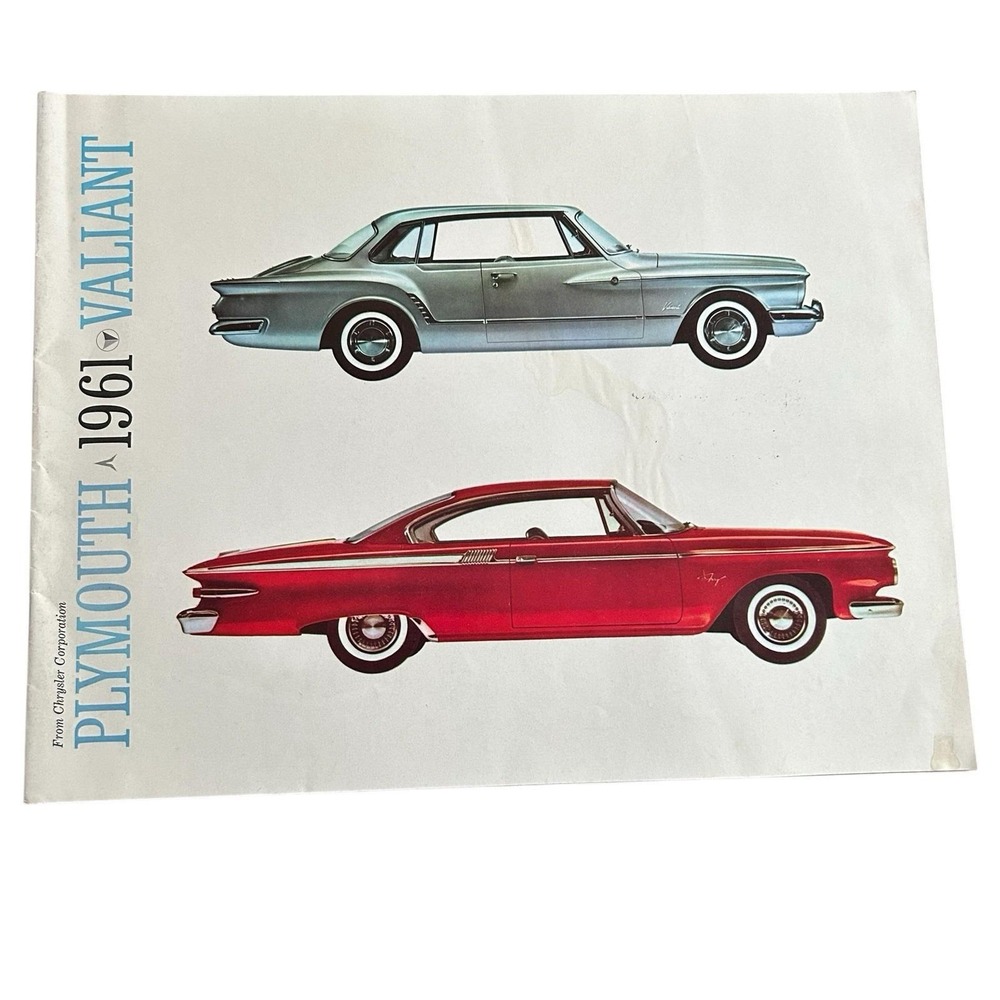 Original 1961 Plymouth Dealer Sales Brochure Valiant Fury‎ Belvedere Savoy